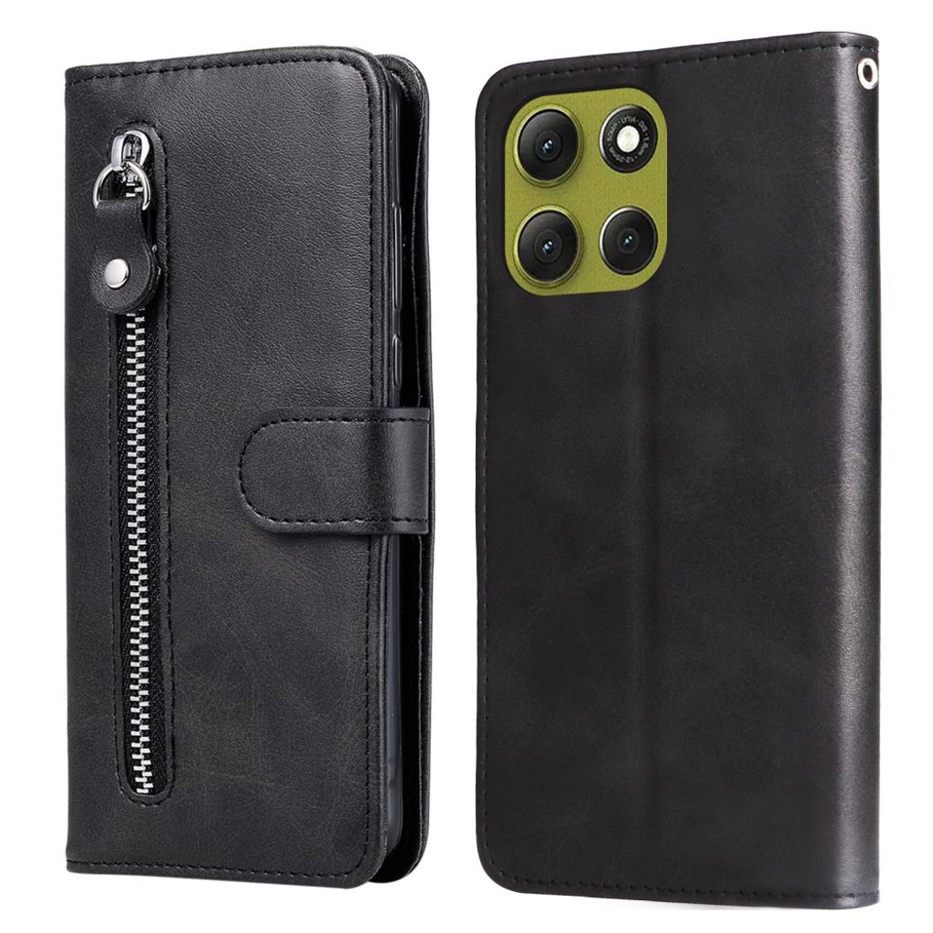 Motorola Moto G86 Power 5G etc. Cover with Zipper Pocket - Black