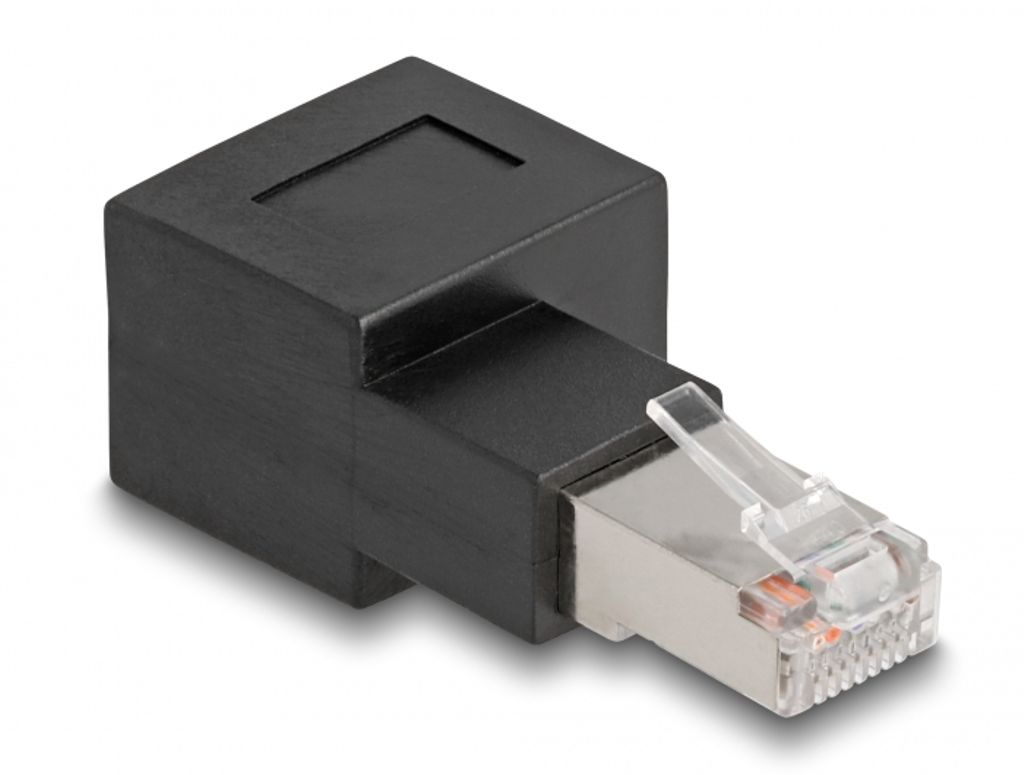 Delock RJ45 Adapter hun-til-han Cat.6A 90° vinklet