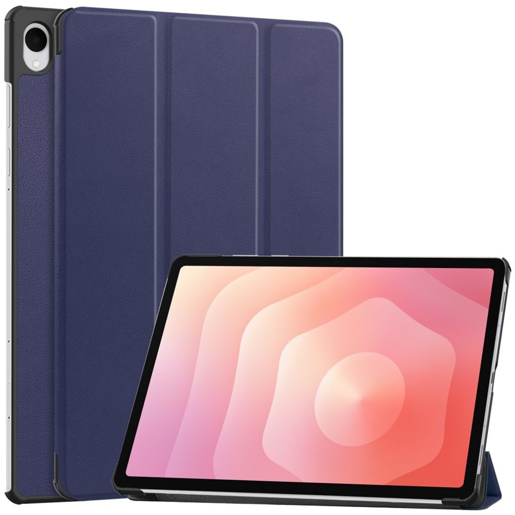 Samsung Galaxy Tab S12 Plus Slimmat Tri-fold stativfodral - Blå