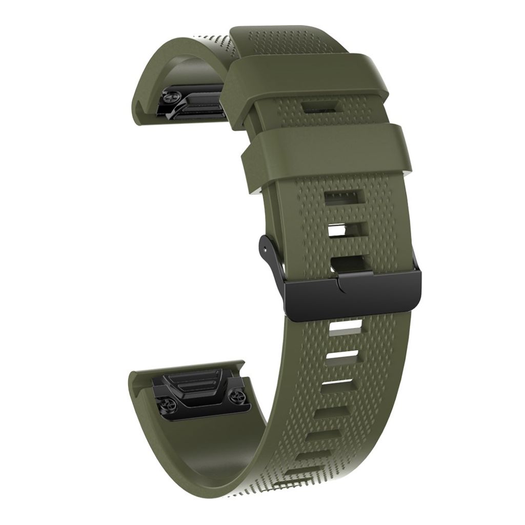 Garmin Fenix 5X/5X Plus/3/3 HR Urrem med Sort Spænde - Grøn
