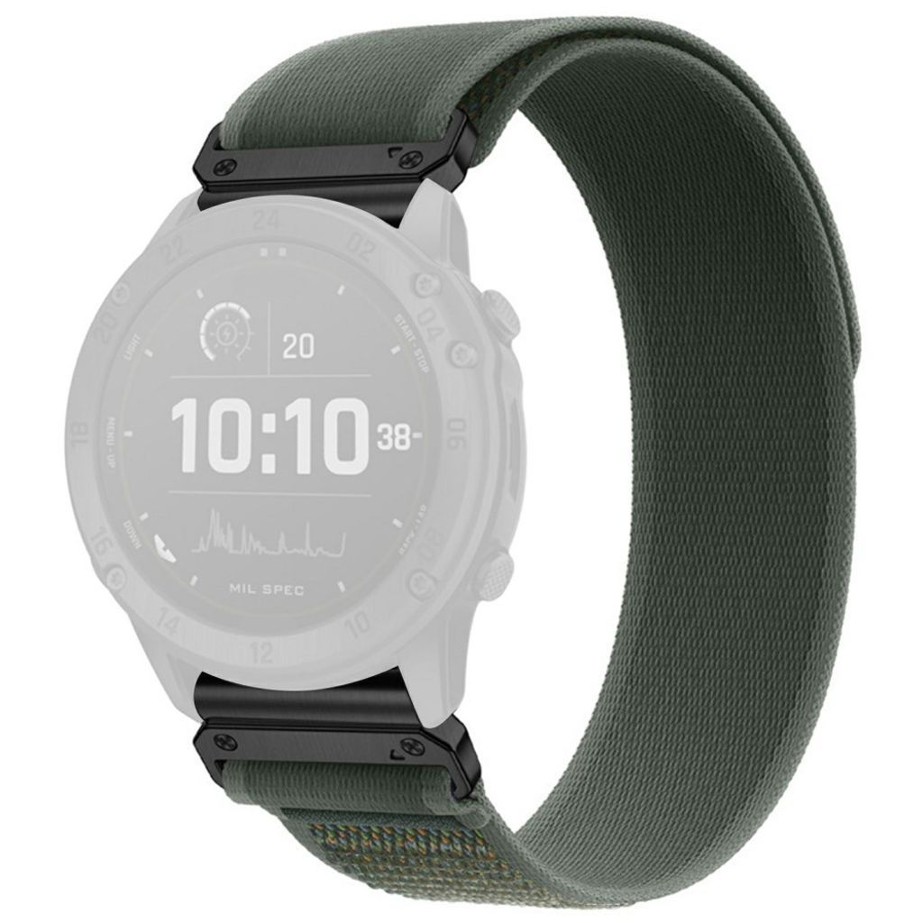 Garmin Fenix 8 Pro/Quatix 8/Tactix 8 47mm Klockarmband i Nylon – Grön