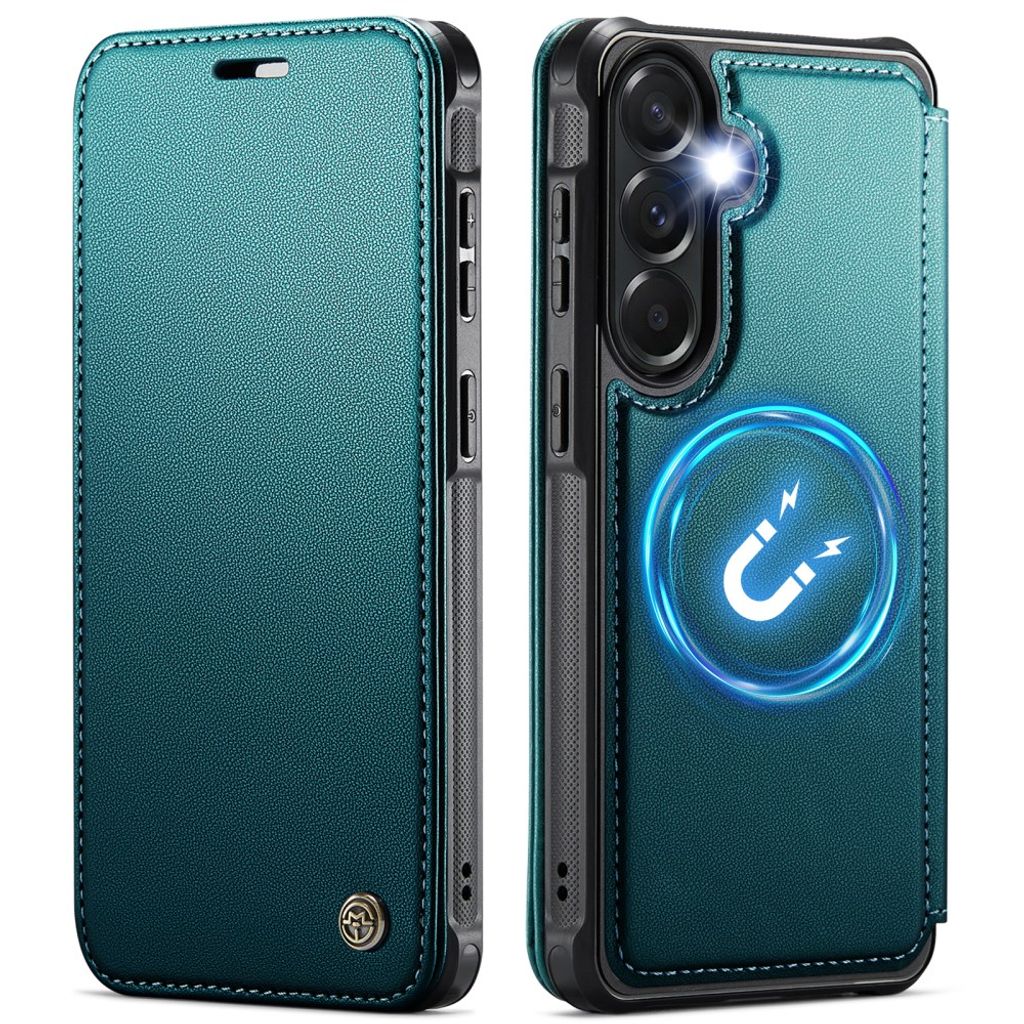 CASEME 053 Samsung Galaxy A17/A16/A26 Lompakkokotelo MagSafe RFID-estävä - Turkoosi