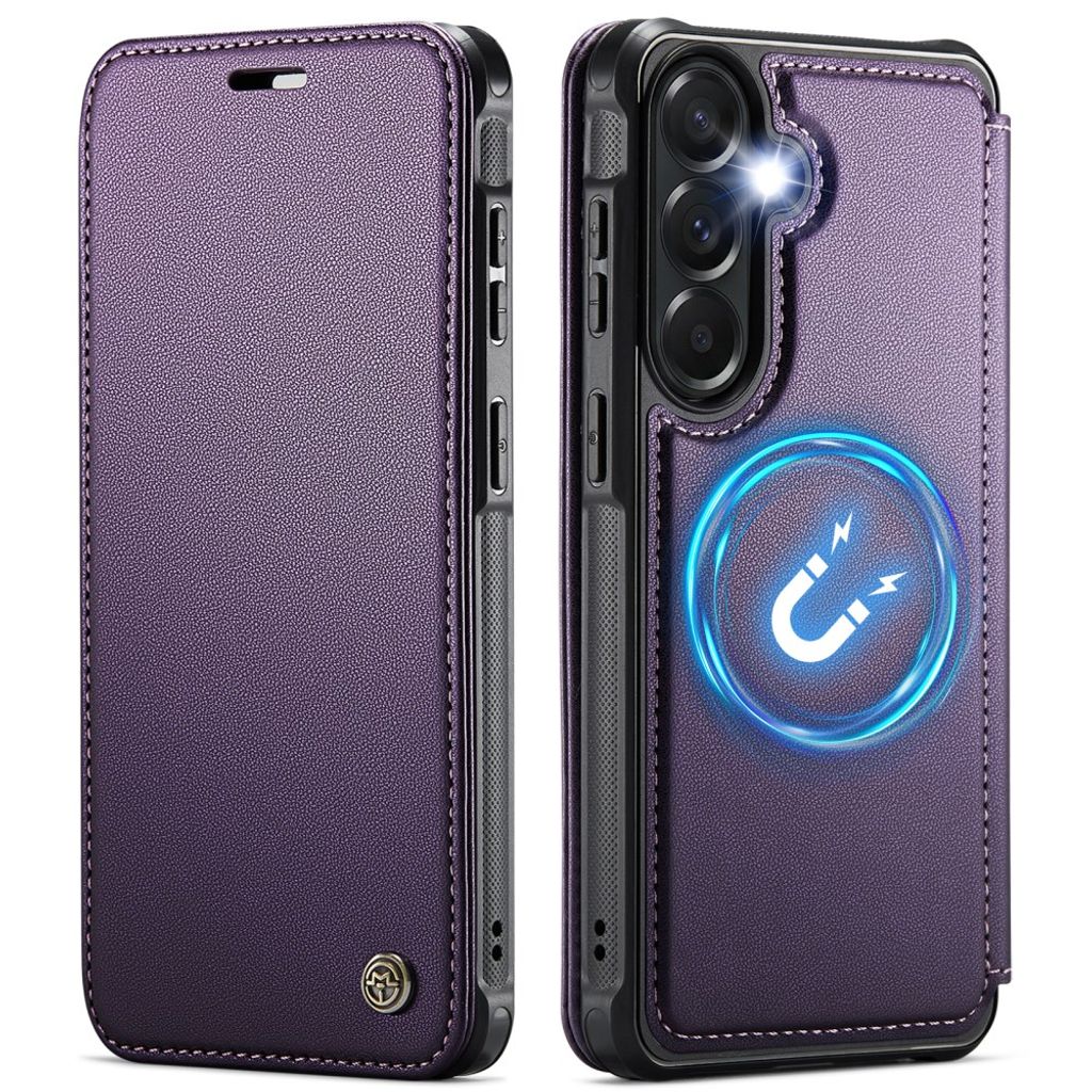 CASEME 053 Samsung Galaxy A17/A16/A26 Lompakkokotelo MagSafe RFID-estävä - Violetti