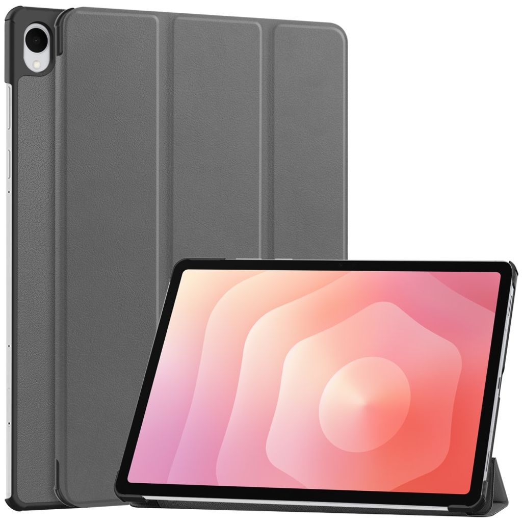Samsung Galaxy Tab S12 Plus Slimmat Tri-fold stativfodral - Grå