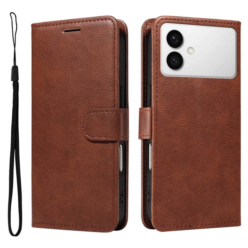 Samsung Galaxy S26 Edge Fodral med Bärrem - Brun
