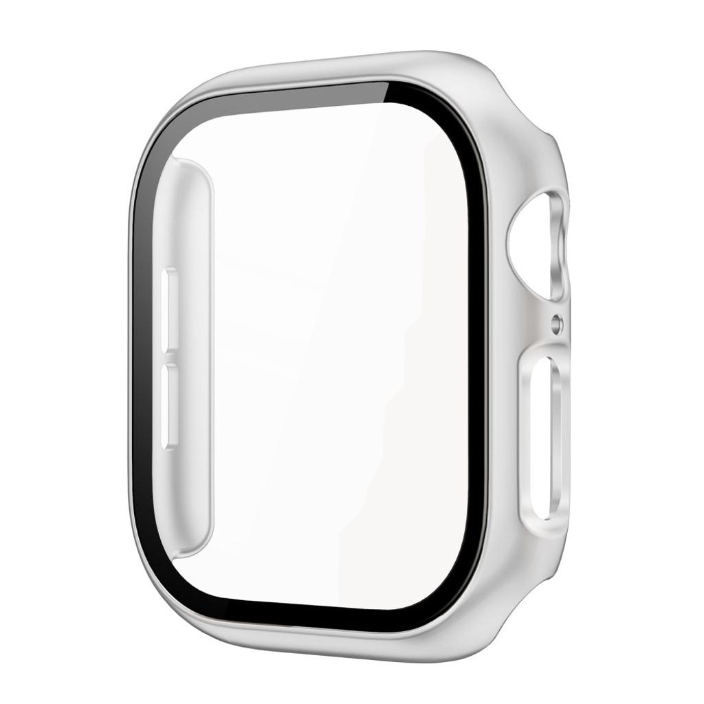 Apple Watch 12 42mm Cover med skærmbeskyttelse i hærdet glas - Sølv