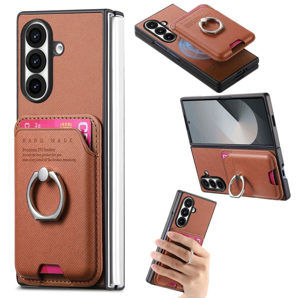 Samsung Galaxy Z Fold8 Ultra MagSafe Kuori irrotettavalla Kortin haltija - Ruskea
