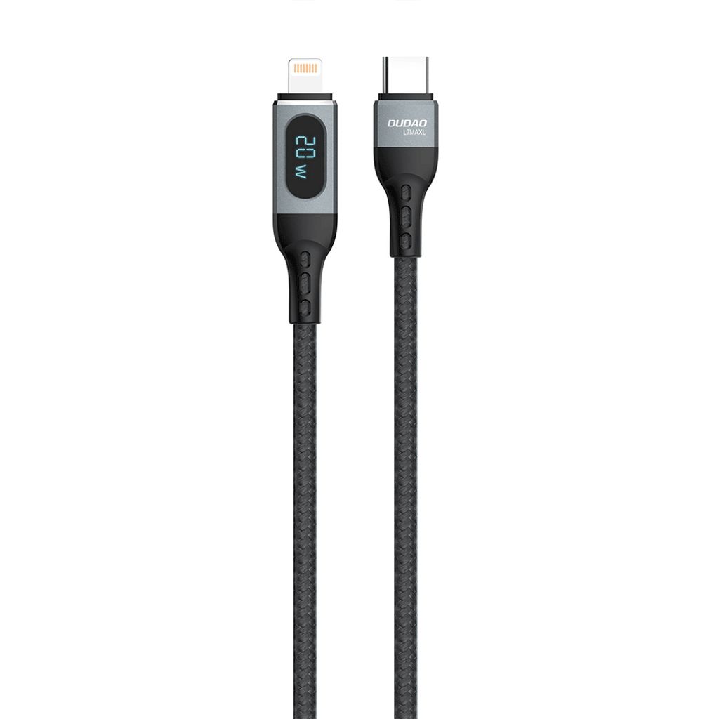 Dudao USB Type C – Lightning-kabel 1m PD 20W svart