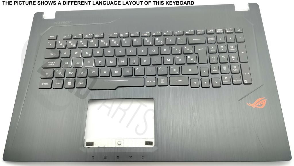 Asus GL753VD-1A Keyboard (SWISS-FRENCH) Module/AS (BACKLIGHT, RGB+SPEAKER)