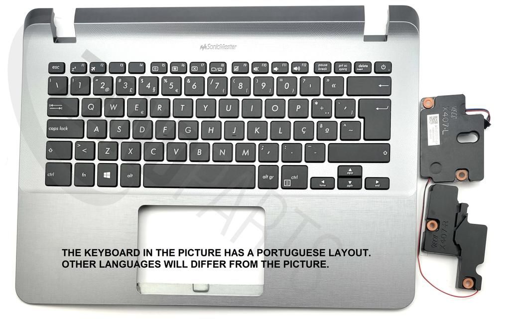 Asus X407UA-1B Keyboard (PORTUGUESE) Module/AS (ISOLATION) (R2.0) (SPEAKER)