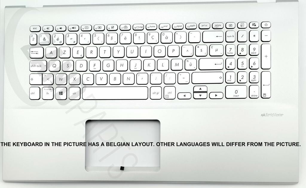 Asus X712FAC-8S Keyboard (HUNGARIAN) Module/AS (BACKLIGHT)