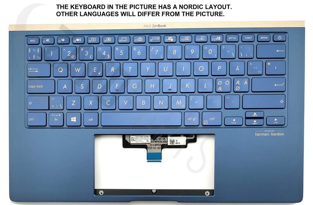 Asus UX434FA-5B Keyboard (NORDIC) Module/AS (BACKLIGHT, NP)