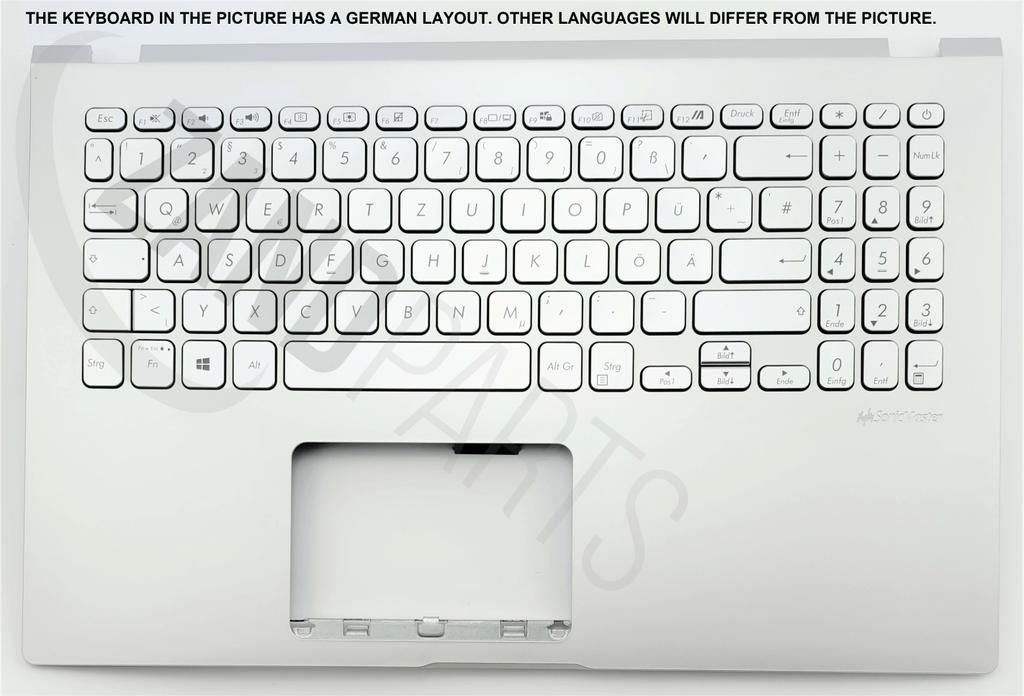 Asus X509FA-1S Keyboard (GERMAN) Module/AS (WO/P, CHROME-SILVER)