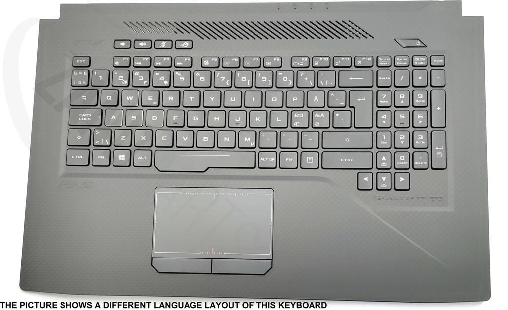Asus GL703GS-1A Keyboard (US-ENGLISH INTERNATIONAL) Module/AS