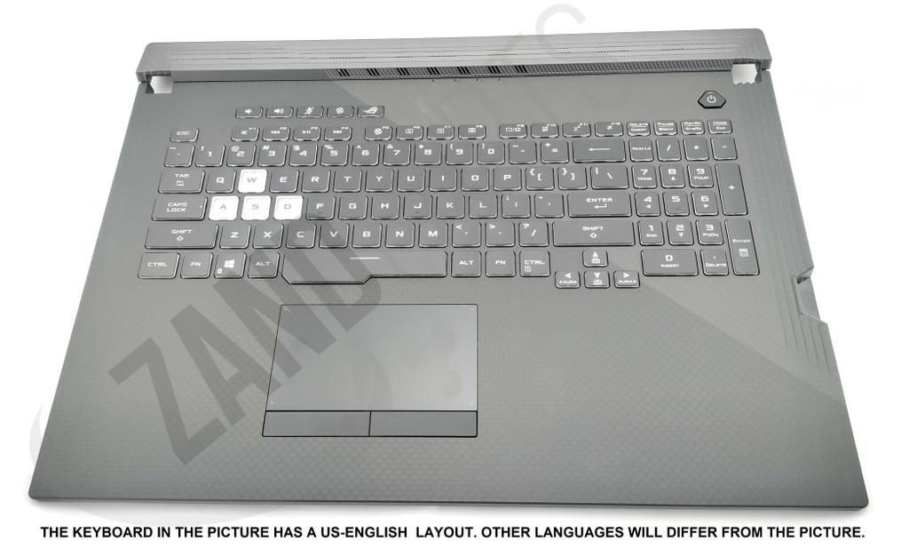 Asus G731GU-1A Keyboard (US-ENGLISH) Module (BACKLIGHT, RGB 4-ZONE)