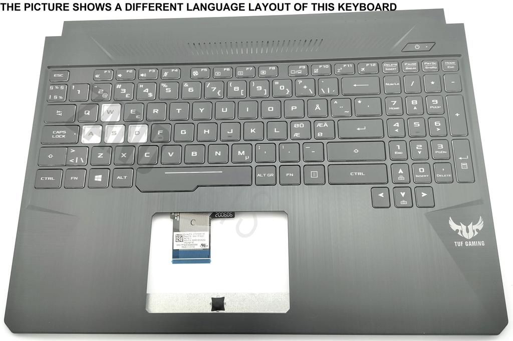 Asus FX505DT-1A Keyboard (SPANISH) Module/AS (WITH MYLAR) (2F SUNREX BLACK/RGB)