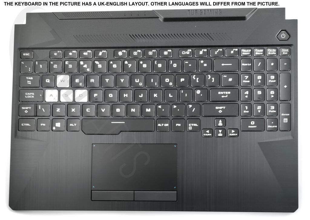 Asus FA506IV-1D Keyboard (UK-ENGLISH) Module/AS (BACKLIGHT & TOUCHPAD)