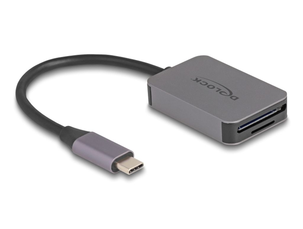 Delock USB-C hukommelseskortlæser til SD/Micro SD