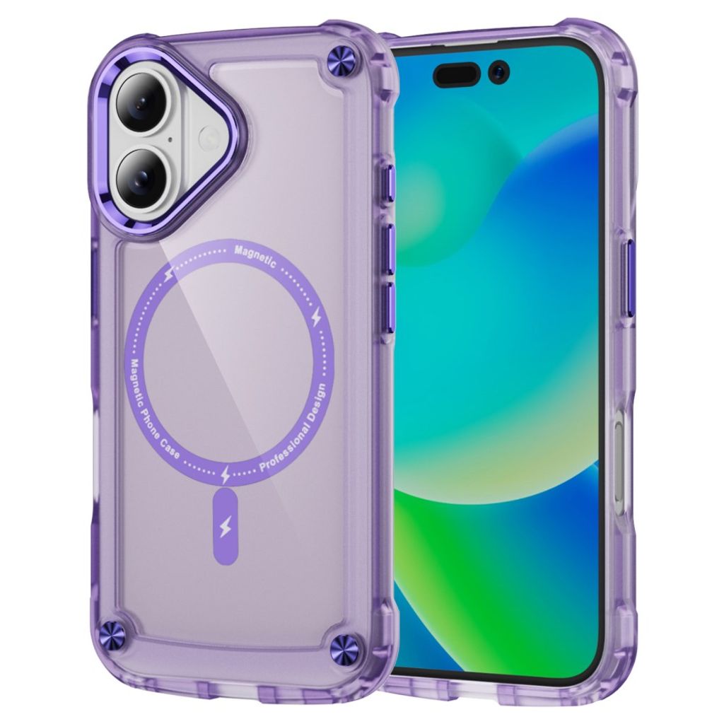 iPhone 17 MagSafe-yhteensopiva Kuori - läpinäkyvä violetti