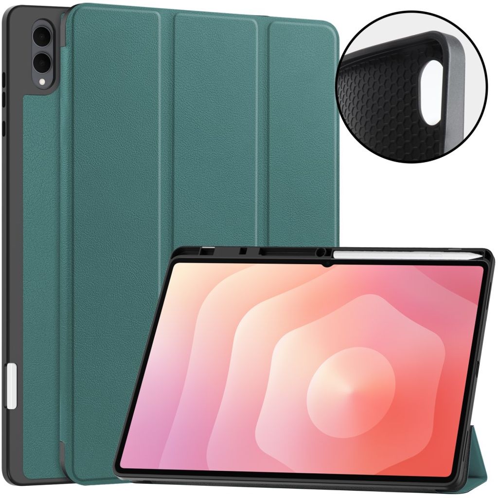 Samsung Galaxy Tab S12 Ultra/S11 Ultra Tri-fold stativfodral - Grön