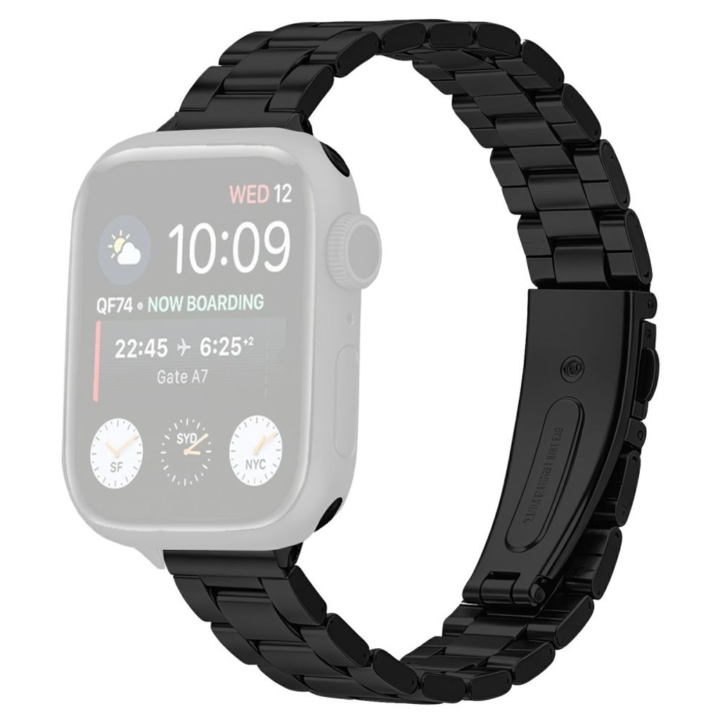Apple Watch 42/41/40/38mm Klockarmband i rostfritt stål - Svart