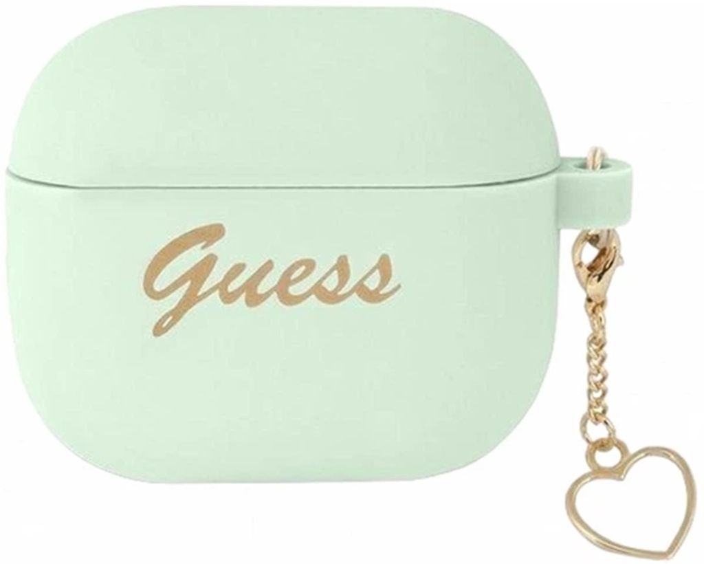 Guess Charm Heart Silikon Fodral till Airpods 3 - Grön