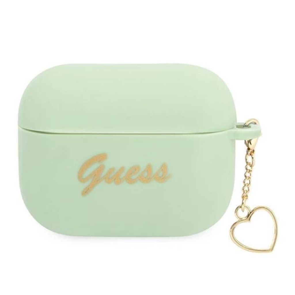 Guess Charm Heart Silikon Fodral till AirPods Pro - Grön