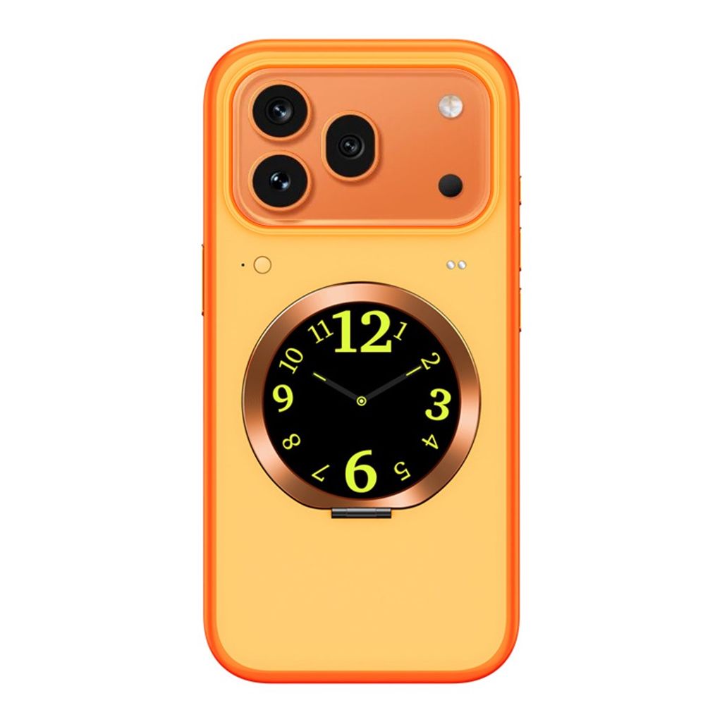 iPhone 17 Pro Max MagSafe-yhteensopiva Kuori Älykkäällä Näytöllä – Oranssi