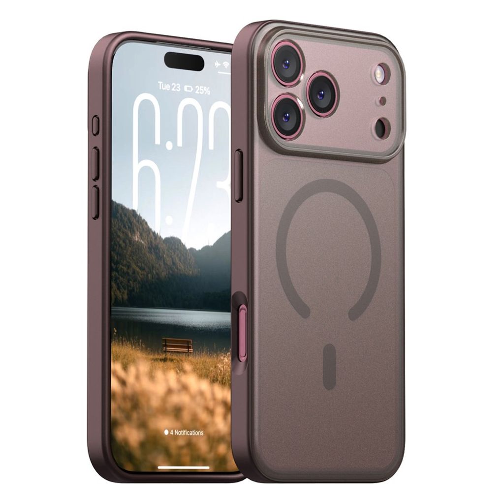 IPAKY iPhone 18 Pro Max/17 Pro Max MagSafe Kuori - Viininpunainen