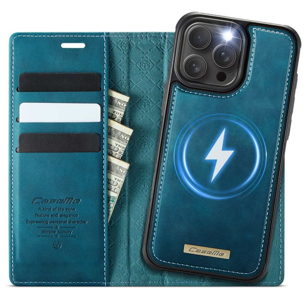 CASEME iPhone 15 Pro Plånboksfodral RFID-blockerande MagSafe - Grön