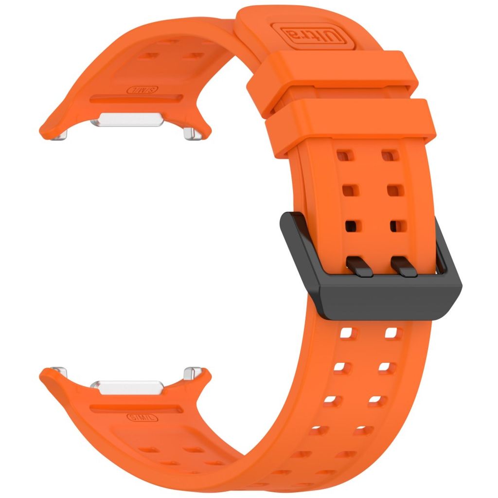 Samsung Galaxy Watch Ultra/Ultra2 silikon klokkerem med dobbeltstiftspenne - Oransje