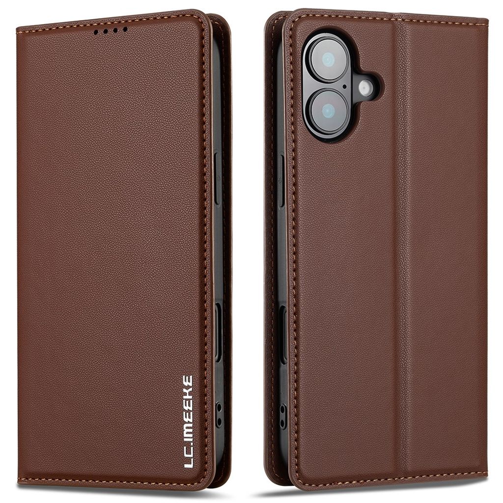 LC.IMEEKE iPhone 17 Wallet Cover - Brown