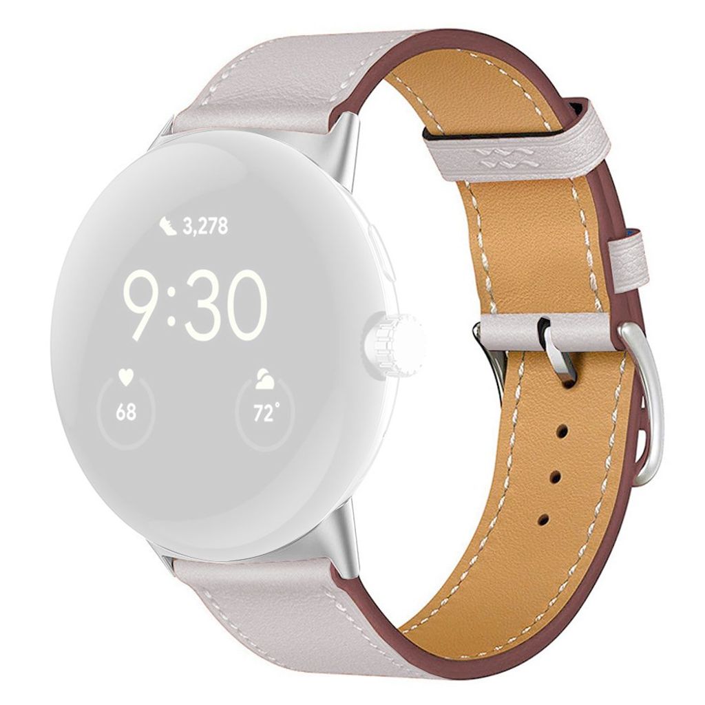 Google Pixel Watch 3 45 mm Kellonranneke nahkaa - beige