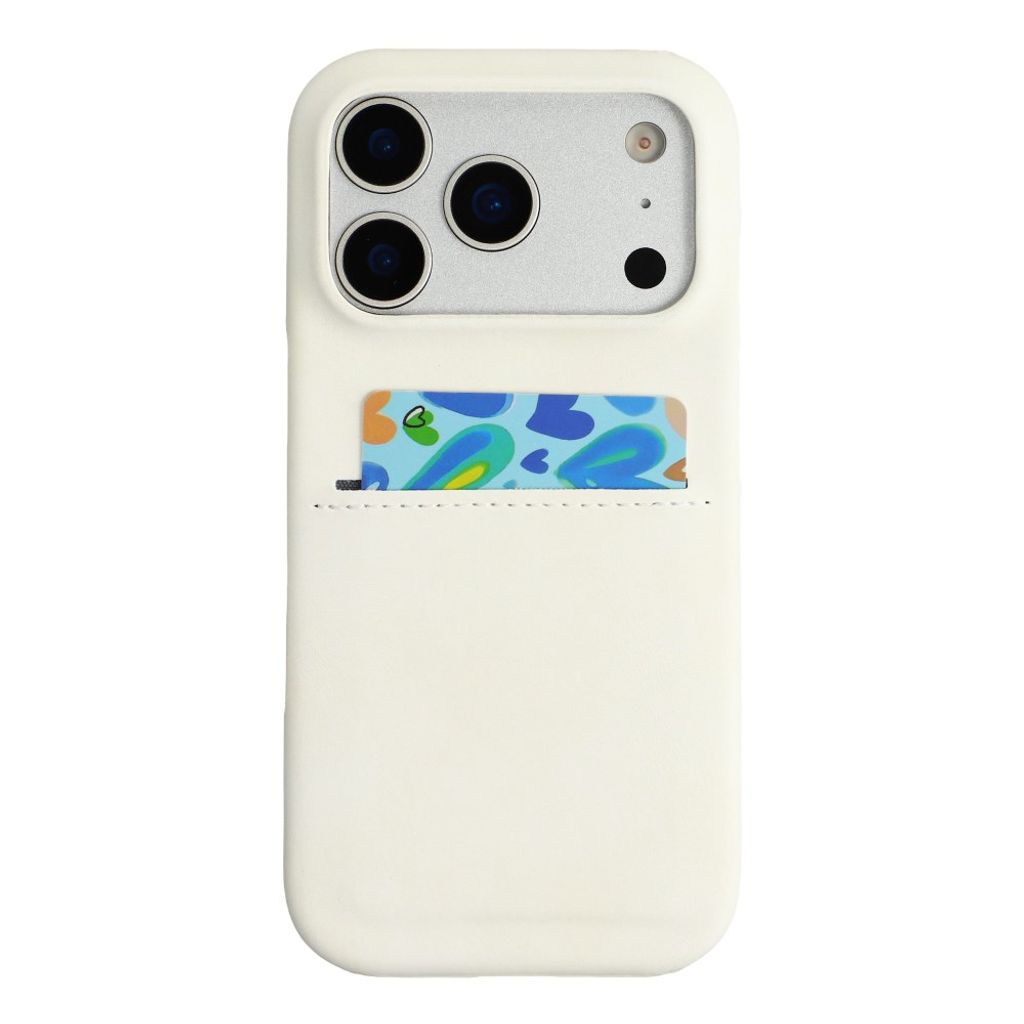 iPhone 18 Pro Max/17 Pro Max-deksel med kortspor – hvitt