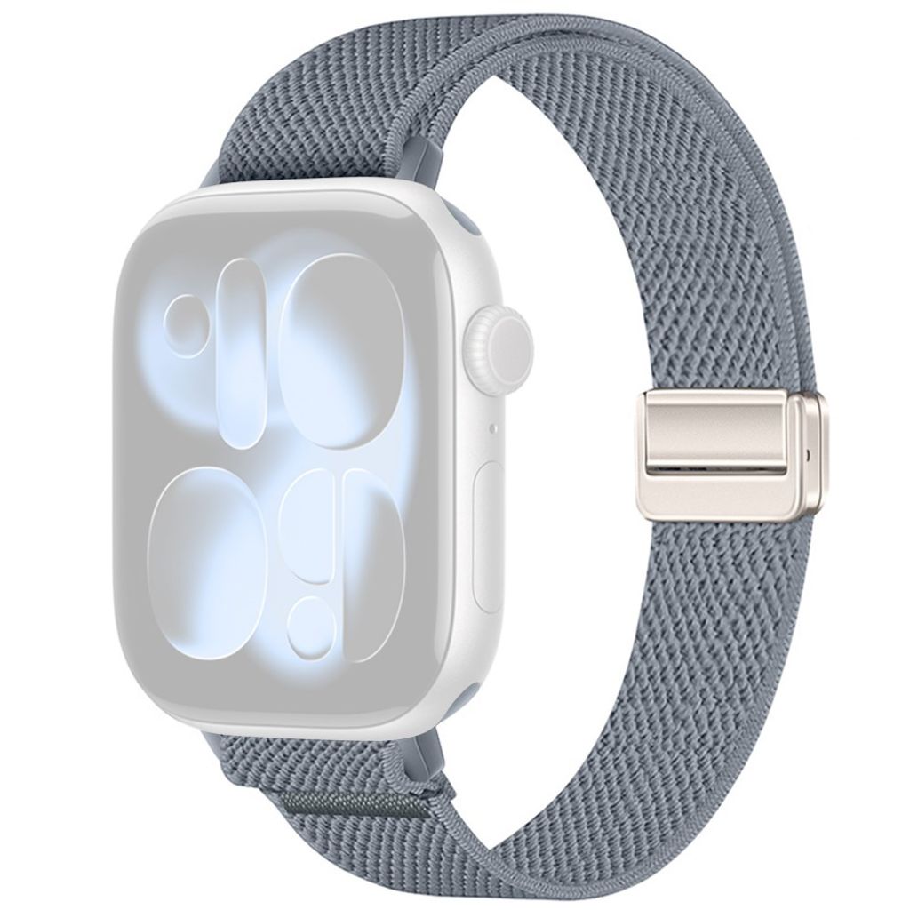 Apple Watch 42/41/40/38mm Smalt Klockarmband i Nylon - Blågrå