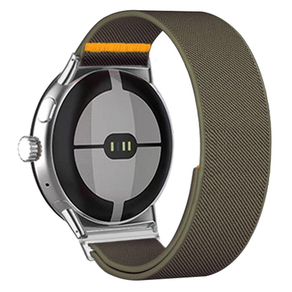 Google Pixel Watch 3 45 mm Kellonranneke, Nylon - vihreä