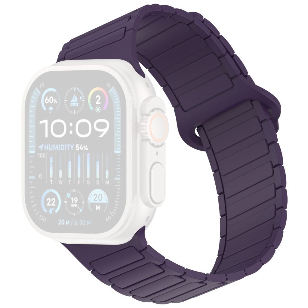 Apple Watch 42/41/40/38mm Klockarmband i Silikon Magnetisk Loop - Lila