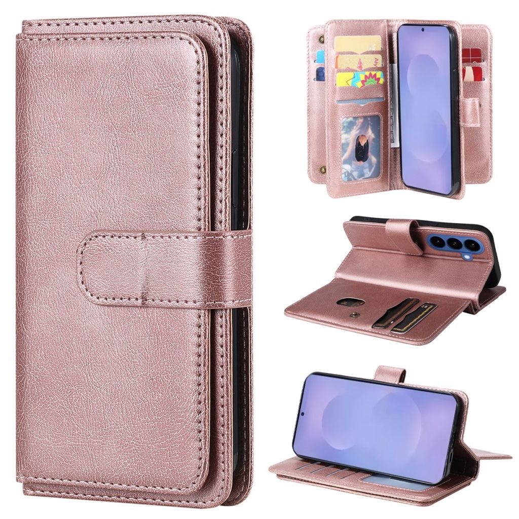 Samsung Galaxy S26 / S26 Pro Etui med 10 Kortplads - Rose guld
