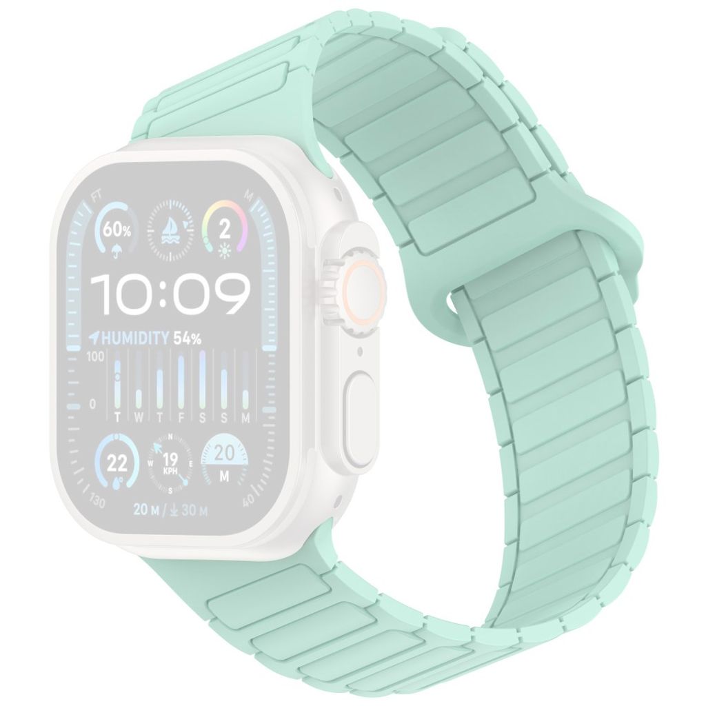 Apple Watch 42/41/40/38mm Klockarmband i Silikon Magnetisk Loop - Mint