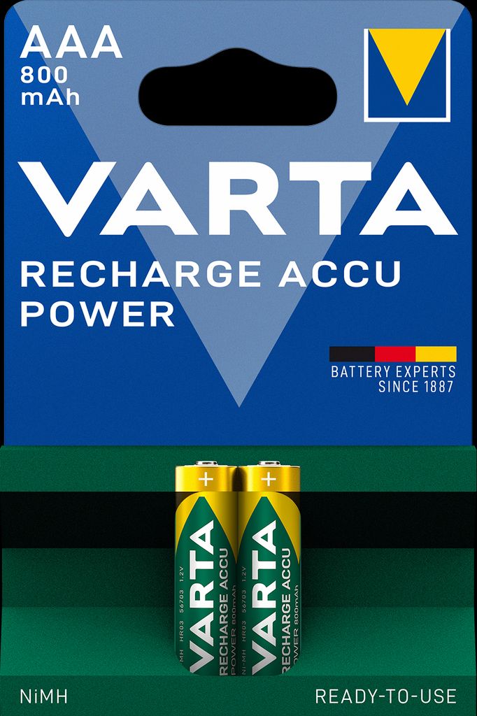 VARTA Recharge Accu Power AAA akku 800 mAh, 2 kpl