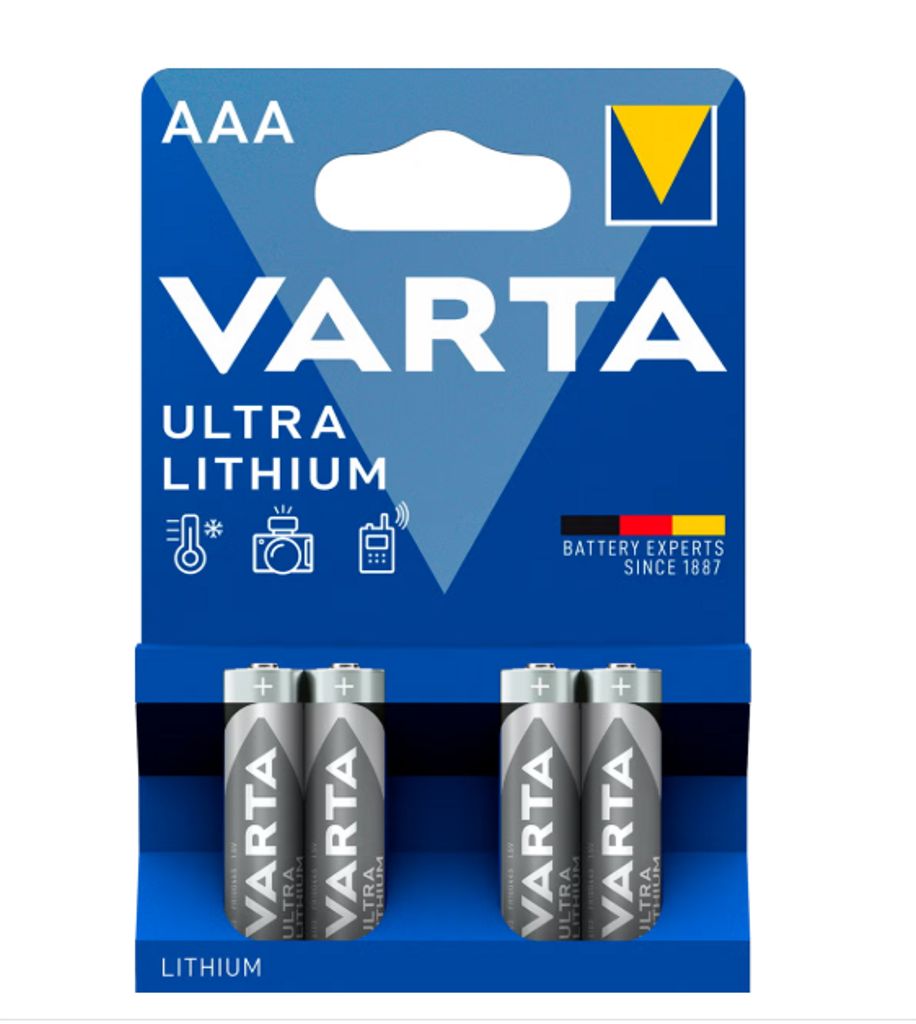 VARTA Ultra Lithium AAA battery, 4-pack