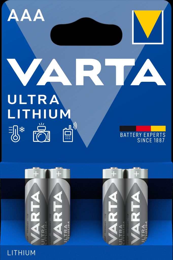 VARTA Ultra Lithium AAA-batteri, 4-pack
