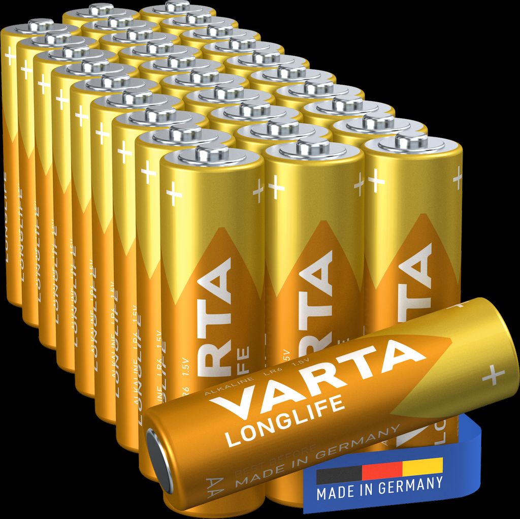 VARTA Longlife Alkaline AA batteri LR06, 30-pak