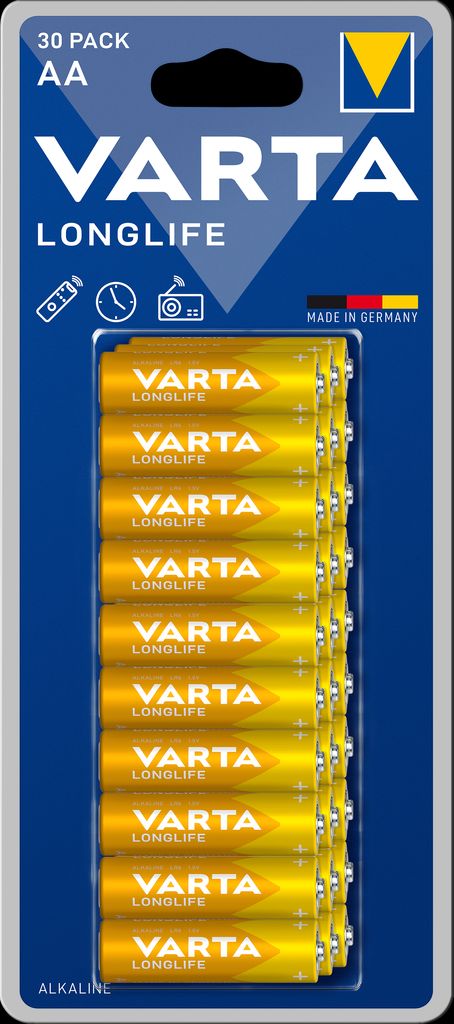 AA Varta Longlife  LR06 Alkaline 30er Blister