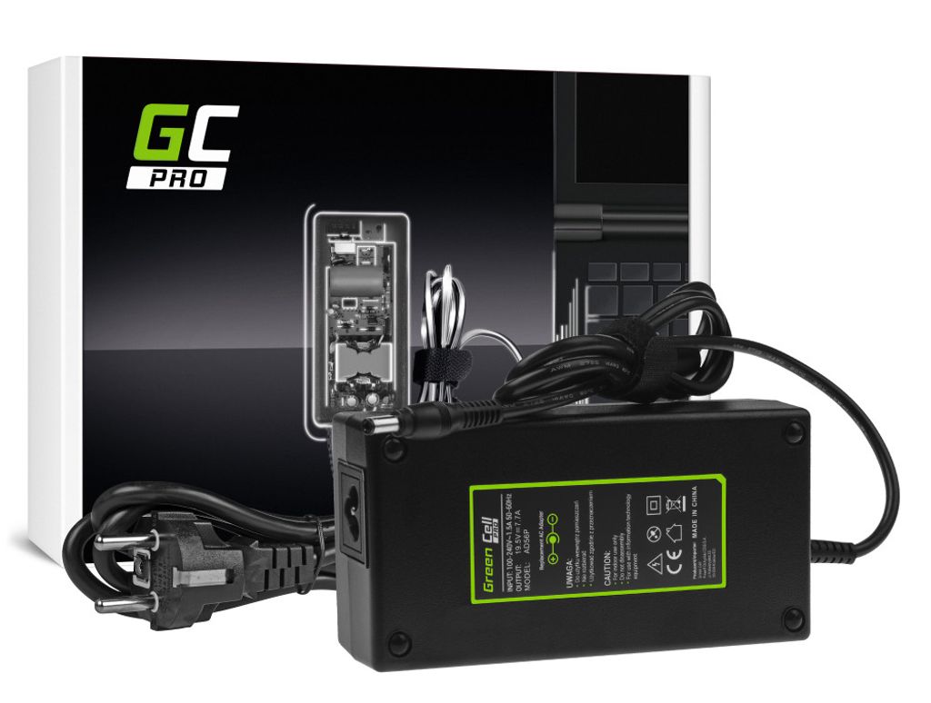 Green Cell Pro Oplader voor Asus G550 etc., 19.5V 7.7A 150W - Zwart