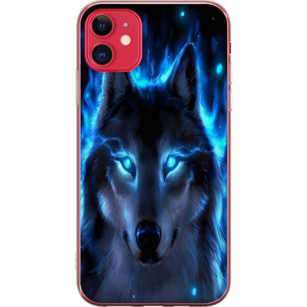Apple iPhone 11 Gjennomsiktig Telefondeksel Blå Varg