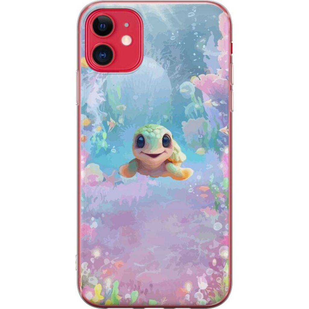 Apple iPhone 11 Gennemsigtigt Telefoncover Glad Sköldpadda