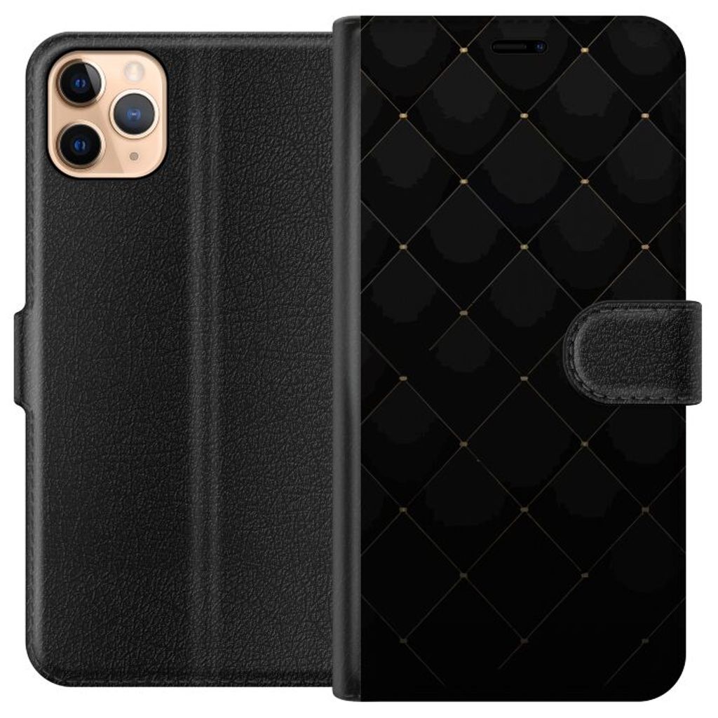Apple iPhone 11 Pro Max Svart Plånboksfodral Exklusivt Mönster