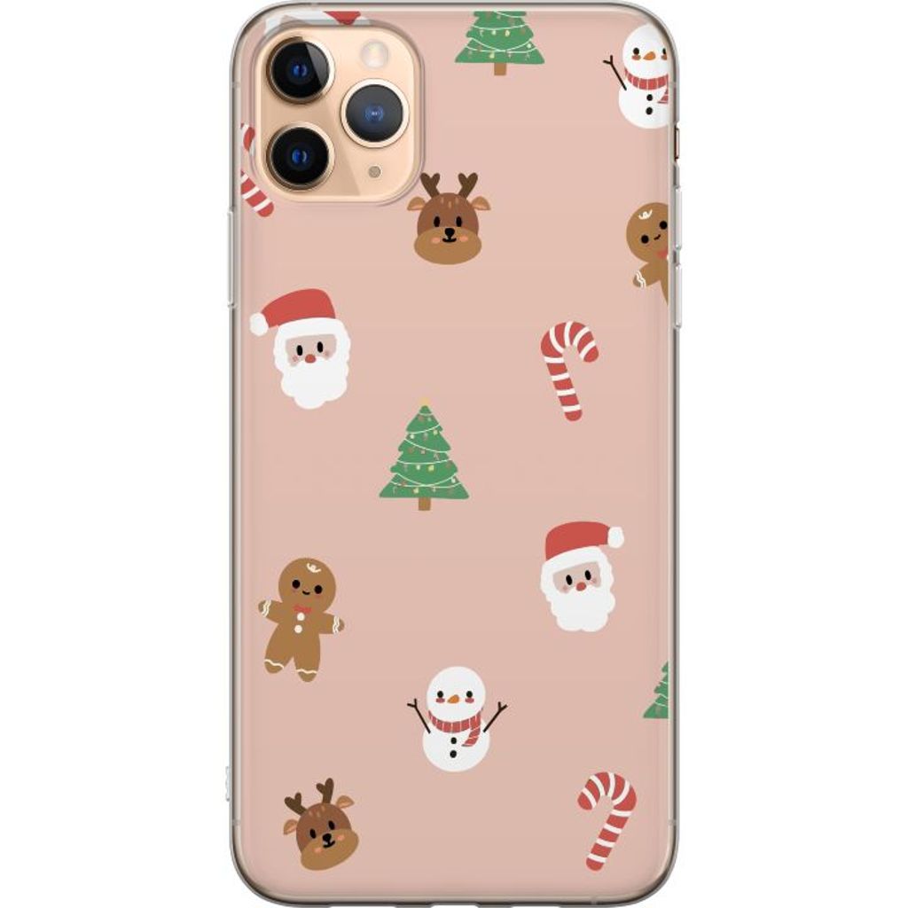 Apple iPhone 11 Pro Max Transparent Mobilskal Klassisk Julfest