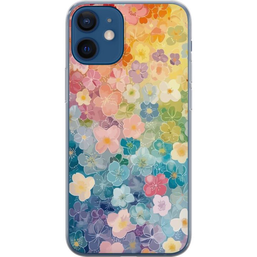 Apple iPhone 12 Gjennomsiktig Telefondeksel Miniatyrblommor